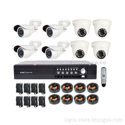 8 Channel DVR Kits, 8 Channel D1 Resolution, IR Camera Sony Effio-e 700TVL, 25M Night Vision